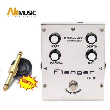 Biyang Tonefancier FL-8 Аналогова педала ефект за електрическа китара Flanger True Bypass със златен жак педали