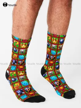 Bomberman Предмет Чорапи Mozaique Мъжки Цветни Чорапи Унисекс За възрастни, юноши, младежи, Персонални Потребителски 360° Цифров печат