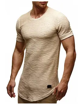 C1200-Летни нови мъжки тениски обикновена тънка тенденция на ежедневните модерен с къс ръкав