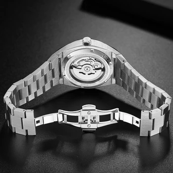 CADISEN Часовници за мъже на Най-добрата Марка на Луксозни Автоматичен Часовник Японски Механизъм, Водоустойчиви Мъжки Механичен часовник от неръждаема Стомана
