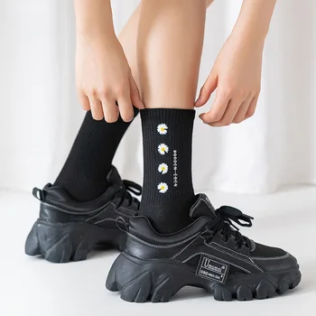 CARTELO Нов Монофонични Фигура печат Дамски чорапи, Модни Сладки Спортни дишащи памучни чорапи, дамски Чорапи Meias Feminina