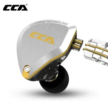 CCA C12 5BA+1DD Hybrid Метална HIFI Слушалки Бас Слушалки със Слушалки на Монитора С Шумопотискане Слушалки слушалка C10 C16 ZST ZSN PRO
