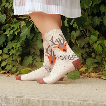 [COSPLACOOL]Японското животно Харадзюку Сладки палевые Жените чорапи памучни чорапи Топли сгъстено Есенно-зимни чорапи за момичета Calcetines Sokken