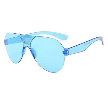 CRSD 2020 Модни извънгабаритни без рамки слънчеви очила Марка дизайнер, очила конфетного цвят, Трендови слънчеви очила с UV400 За жени и мъже
