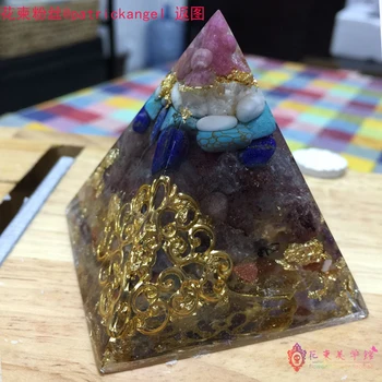 Crystal Камък на Камък Естествен Кварц САМ Смола Бижута и Аксесоари Пирамида Ахат Целебната Енергия Камък на Камък, Минерал
