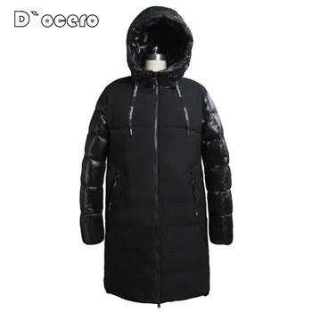 D ' Ocero 2021 Нова зимно яке Дамски Ежедневни мода Ветрозащитное Европейското палто Дълги ватирани паркове с качулка, Топли дрехи Simplee