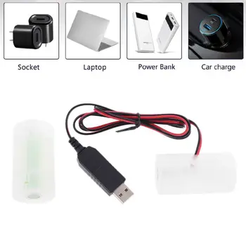 D Акумулаторен Элиминатор USB захранващ Кабел Може да се замени от 1 до 4шт Батерии LR20 D