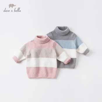 DBZ15716 Дейв Бела зимна детска унисекс коледен шарени вязаный пуловер детска мода за деца бутик върховете