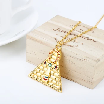 Dongsheng Египетски Колиета с пирамиди, за жени златното Око Планина Бижута Египетски Амулет за Очите/Йероглиф за жени, Мъжки Подарък -30