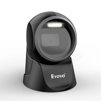 Eyoyo 1D 2D Настолен Баркод Скенер, Автоматично Отчитане Четец Баркод Без Ръце QR Екран Скенер Платформа Сканиране