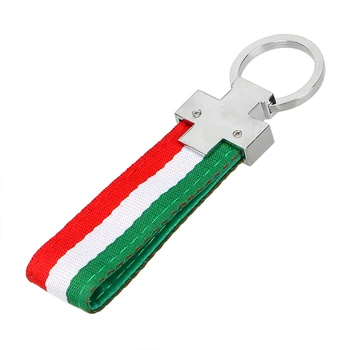 FORAUTO Метално и тканевое Халка за ключове от колата Италия Флаг Германия, Автомобилни Аксесоари, Подарък За Друг Спорт на открито Стайлинг Универсален Ключодържател