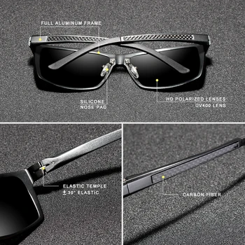 GXP 2021 Поляризирани Слънчеви очила за мъже Квадратна Алюминиево-магниевая дограма за Слънчеви очила за мъже за шофиране UV400 Очила Oculos De Sol