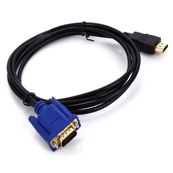 HDMI-съвместим Кабел-конвертор ToVGA HD Аудио Кабел-Конвертор За КОМПЮТЪР С PVC-контакт Мъжки Лаптоп Мъжки 10,2 1,8 м До GB/С 15Female VG