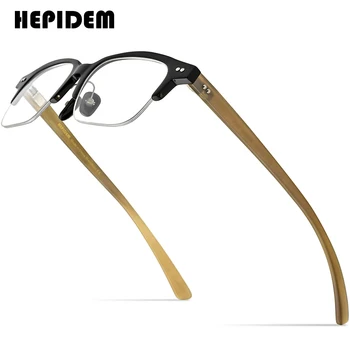 HEPIDEM Почитатели Очила Дамски 2021 Нови Висококачествени Квадратни Мъжки Слънчеви Очила Луксозни очила Очила От Рог на Бизон H0031