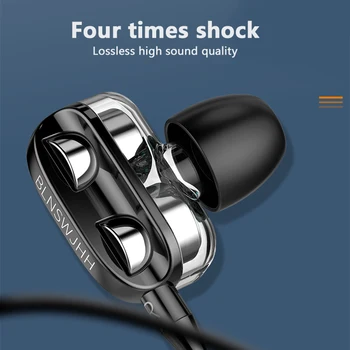 IMIDO кабелна наушник3,5 мм слушалки слушалки в ушите, оплетена тел кабел универсален музикален субуфер слушалки за IOS и Android телефон