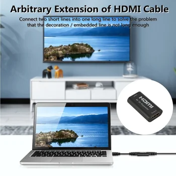 INIOICZMT Mini 4K x 2K Удължител HDMI Repeater До 40 M V1.4 3D 1080P HD Адаптер Усилвател на сигнала Усилвател на сигнала По сигнал на HD ТЕЛЕВИЗОР DVD