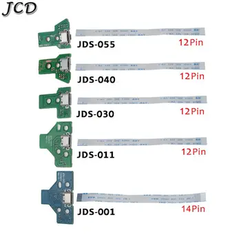 JCD За Контролер PS4 Конектор USB Порт За Зареждане на Печатна платка С лентови вериги Гъвкав Кабел 12Pin JDS 011 030 040 14Pin Конектор 001