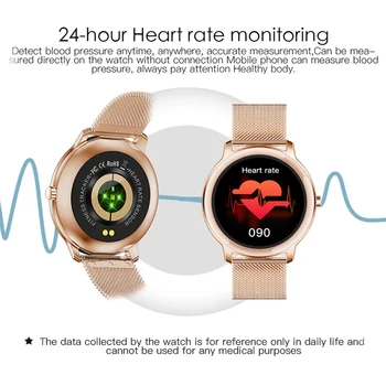 KAIMORUI 2021 Умен Часовник е Водоустойчив Умни Часовници Дамски Красива Гривна следи кръвното налягане Дамски Ръчни Часовници за IOS и Android