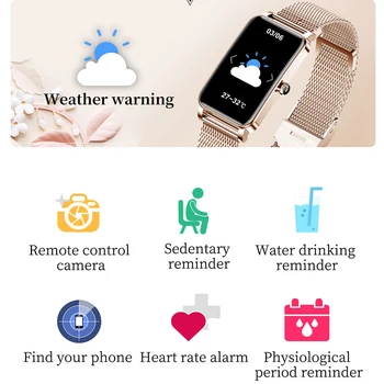 KAIMORUI Модерен Смарт Часовник с Каишка За жени Потребителски Циферблат Монитор на Сърдечната честота Красива Гривна Умни Часовници за телефон Huawei / iOS
