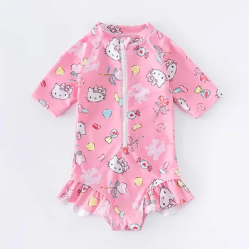 Kawaii Hellow Kittys Sanrio Плюшени Мультяшные Сладки Детски Кукли Пинк Мечка Бонбони Бански Аниме Плюшени Играчки За момичета, Подарък за рожден ден