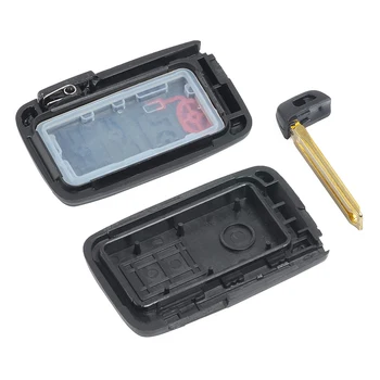 KEYECU Smart Remote Калъф за ключове от автомобил с 4 бутона, Без закопчалка - ключодържател за Toyota Prius 2010 2011 2012 2013 HYQ14ACX