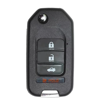 Keyecu Обновен Флип Дистанционно Ключодържател на Колата 3+1 Бутон 313,8 Mhz T5 за Honda CR-V, OUCG8D344HA, G8D344HA