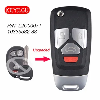 Keyecu Обновен Флип Дистанционно Ключодържател на Колата 4 Бутона 315 Mhz ID46 Чип за Buick, Chevrolet, GMC FCC ID: L2C0007T, P/N: 10335582-88