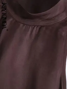 KPYTOMOA Дамска мода Асиметрични Меки на допир съкратен блузи Реколта с дълъг ръкав и страничен цип Дамски ризи Blusas Шик върховете