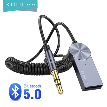 KUULAA Безжичен USB Bluetooth 5,0 Приемник Предавател Адаптер 3,5 мм Жак За Автомобилната Музика, Аудио Aux Приемник Слушалки Хендсфри