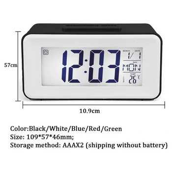 Led Digital alarm clock Подсветка Календар на Повторение 8 Мелодии, Аларма Настолни Електронни Настолни часовници Bcaklight Настолни часовници