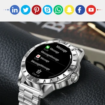 LEMFO LEMZ Смарт часовници Човек AMOLED Екран Bluetooth Предизвикателство Музика Смарт часовници ЕКГ Потребителски Циферблат Мъжките часовници за мъже