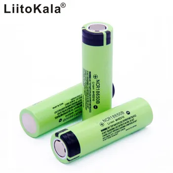 Liitokala 2 бр. / лот Нов Оригинален 18650 NCR18650B 3400 mah литиево-йонна батерия от 3.7 На