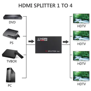 LiNKFOR HDMI 4K Hub Мулти Ивица на Усилвател За 3D HDTV 1080P 1 Вход 4 Изход Поддържа HDCP 8 бита Дълбок Цветен Сплитер HDMI