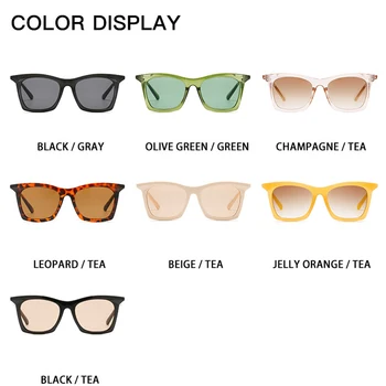 LNFCXI Зелени Слънчеви очила Дамски Извънгабаритни Очила Ретро марка Очила Котешко око Пътни нюанси за дамите Цветни Слънчеви очила с UV400