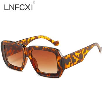 LNFCXI Малки Ретро Квадратни Слънчеви очила Дамски Реколта маркови дизайнерски бежови Черни Слънчеви очила Нюанси Дамски UV400