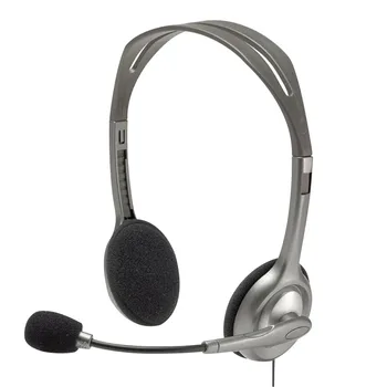 Logitech H111 Оригинална стерео слушалки 3.5 мм Слот Музикални Слушалки с Кабел За Настолни Игри за Преносими компютри