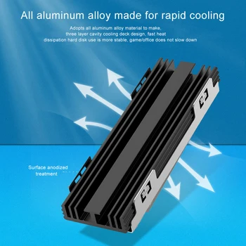M. 2 SSD NVMe Охладител Охладител 2280 Твърд Диск Радиатор M2 NGFF PCI-E NVME SSD Алуминиев Радиатор за Охлаждане на Термопад