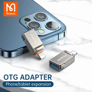 Mcdodo USB 3.0 към Адаптер данни на Гръмотевична OTG За iPhone 13 12 11 Pro XS Max XR X 8 7 6 iPad Converter Таблети SD Карта Данни U Диск