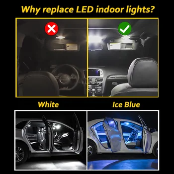 MDNG 11 бр. Canbus LED Комплект вътрешно Осветление за 2017 2018 2019 2020 Toyota Corolla Автомобилна лампа Куполна Карта За четене Регистрационен номер Лампа