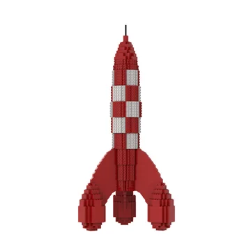 MOC Лунна ракета Space война Лунен посадъчен модул с Космическия кораб Строителни Блокове Тухли Детайли за Сглобяване на Еду направи си САМ Играчка Игри Набор от бебе Подарък за рожден ден