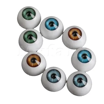 Mxfans 8 бр. 19,6 мм Диаметър на Полукръгли Пластмасови Очи Очната Ябълка за Кукла и Играчка Мече