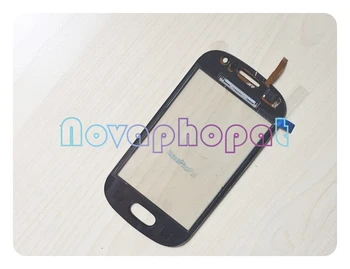 Novaphopat Черен/Бял/Син Сензорен Дигитайзер, Сензор за Samsung Galaxy Fame GT 6810 S6810 Смяна на сензорен екран+проследяване