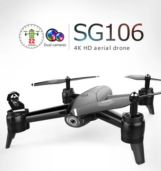 OEMG SG106 Радиоуправляеми безпилотни самолети, с 4K Двойна Камера, Wifi FPV Оптичен Поток Позициониране на Един Ключ Възстановяване на Дома Дистанционно Управление Квадрокоптер Играчки