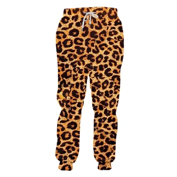 OGKB Панталони за джогинг Мъжки Модни Дълги 3D Панталони с домашен любимец принтом Леопардовые спортни панталони Градинска дрехи големи размери Есенни панталони Homme