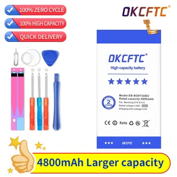 OKCFTC Оригинална батерия EB-BG973ABU 4800 mah за Samsung Galaxy S10 S10 X SM-G9730 SM-G973 G973F G973U G973W Мобилен телефон +Инструменти