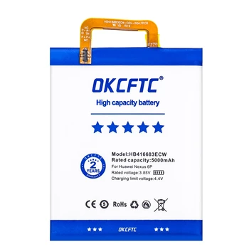 OKCFTC Оригинална батерия HB416683ECW 5000 ма за Huawei Nexus 6P H1511 H1512 Оригиналната работа на смени Батерията с безплатни инструменти