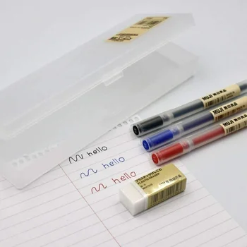 Original MUJIs Мома Gel Ink Pen 0.5 mm Japanese Gel pen Office pen box MUJIs Rubber гелевых писалки с мастило И молив случай Estojo de caneta