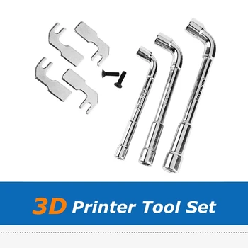 Prusa Екструдер 3D Принтер резервни Части Шестостенния Ключ с Облицовки + Стоманени Шипа Набор от Инструменти За Отстраняване на Дюзи Нагревателен Блок E3D V6