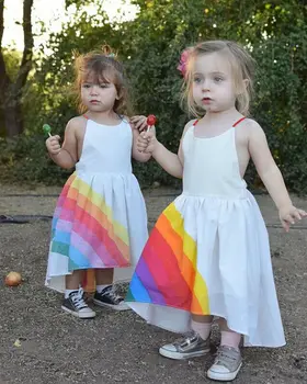 Pudcoco USPS Бърза Доставка 0-6 години За деца За малки момичета Лятна рокля на Принцеса Вечерни рокли пачки Плажен сарафан