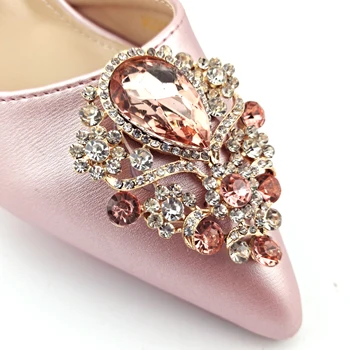 QSGFC 2022 най-новият Луксозен и елегантен дамски обувки и чанта в романтичен розов цвят
